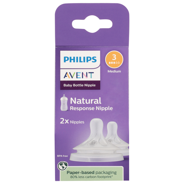 Phillips Avent Natural Baby Bottle Nipple 1m+