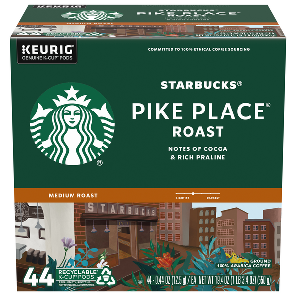 Save on Starbucks Pike Place Medium Roast Ground Coffee KCups Order