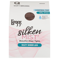 L'eggs Silken Mist Soft Brown Q Silky Sheer Leg Tights