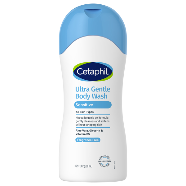 Cetaphil Ultra Gentle Fragrance Free Body Wash Dry Normal Sensitive Skin