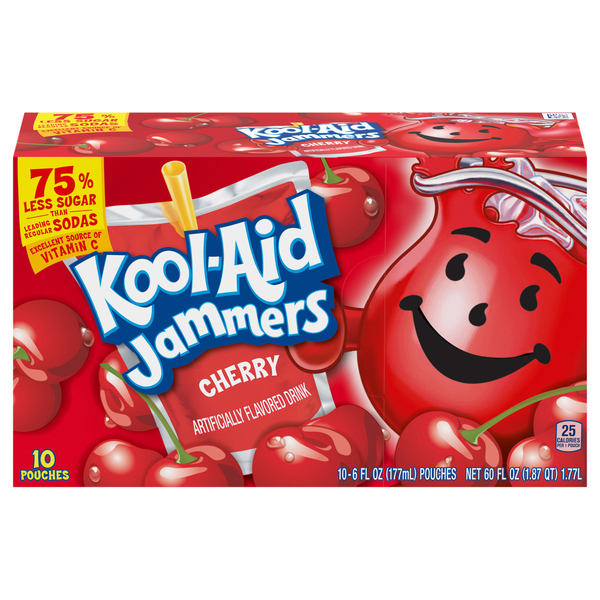Kool-Aid Jammers Cherry Juice Drink Pouches - 10 pk