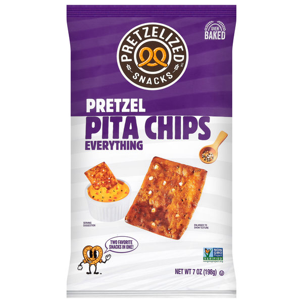 Pretzelized Snacks Everything Pretzel Pita Chips