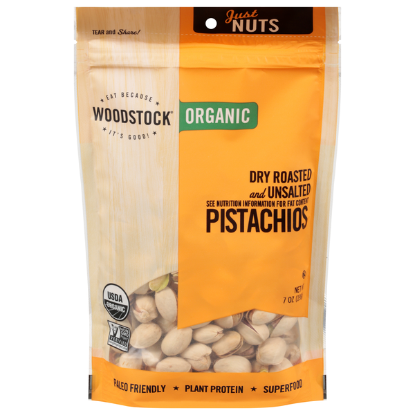 Woodstock Pistachios Dry Roasted & Unsalted Organic
