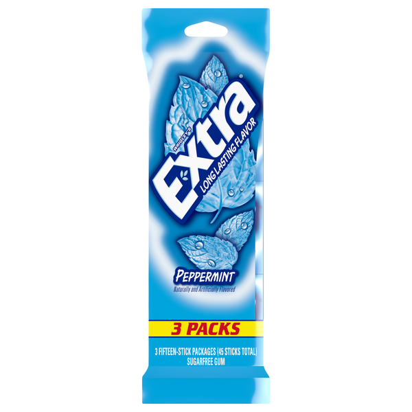 Extra Sugar Free Peppermint Gum - 3 pk