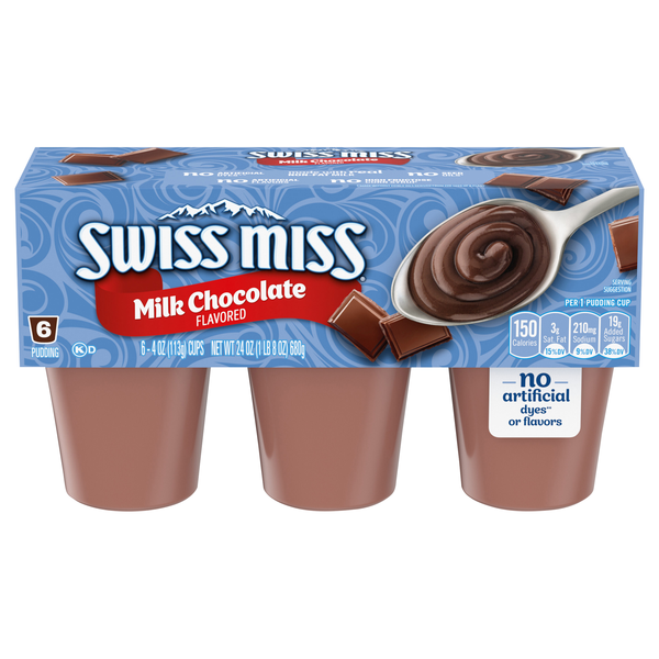 Swiss Miss Milk Chocolate Pudding Cups - 6 ct