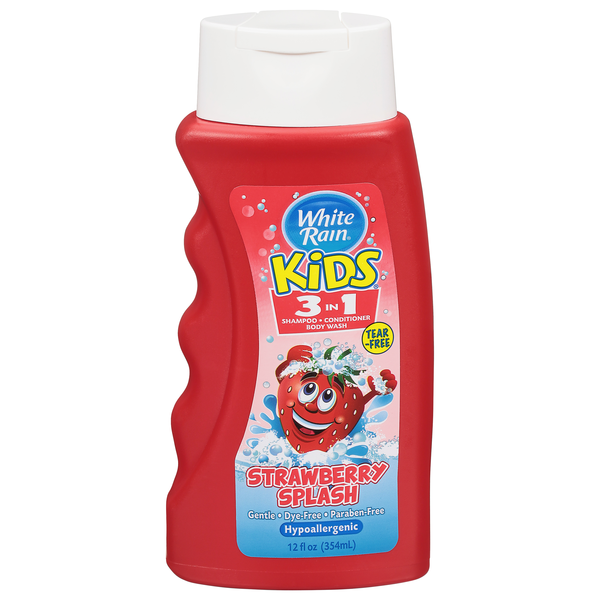 White Rain Kids Strawberry Splash 3-in-1 Shampoo + Conditioner + Body Wash
