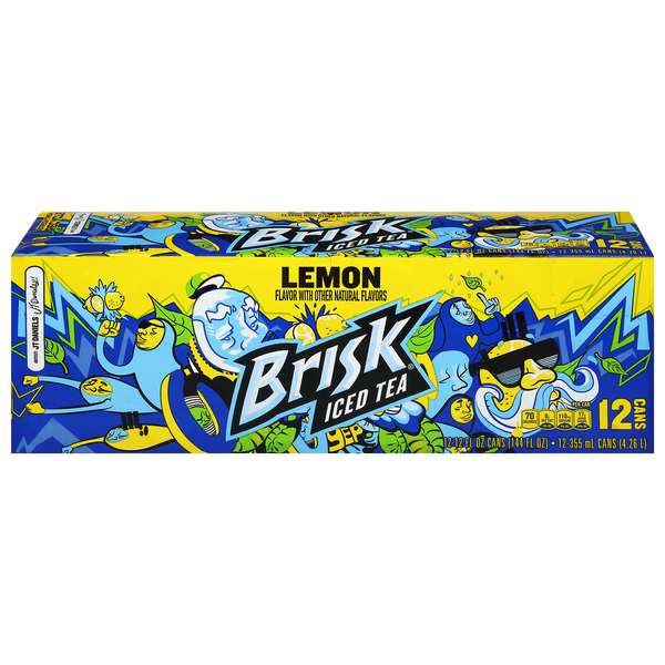 Brisk Lemon Flavor Iced Tea - 12 pk