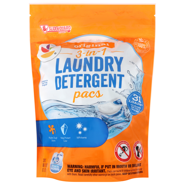 Stop & Shop Premium 3-in-1 Original Scent Laundry Detergent Pacs - 31 ct