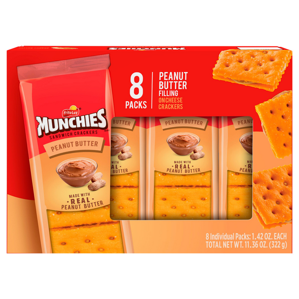 Save on FritoLay Munchies Sandwich Crackers Cheese w/Peanut Butter