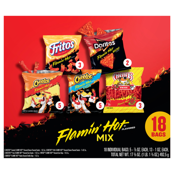 Frito-Lay Flamin' Hot Mix - 18 ct