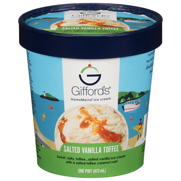 Gifford's Salted Vanilla Toffee HomeMaine Ice Cream
