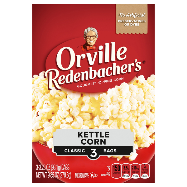 Orville Redenbacher's Kettle Corn Classic Bags Microwave Popcorn - 3 ct