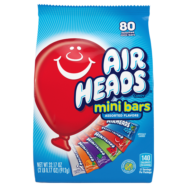 Airheads Assorted Flavors Mini Bars Chewy Candy - 80 ct