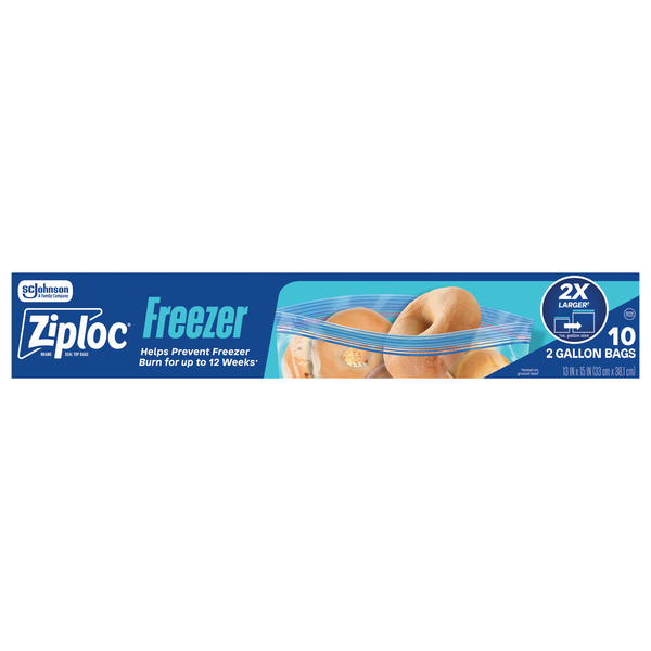 Ziploc Double Zipper 2 Gallon Freezer Bags