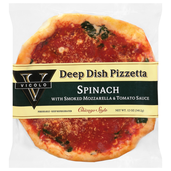 Vicolo Chicago Style Spinach Deep Dish Pizzetta Refrigerated