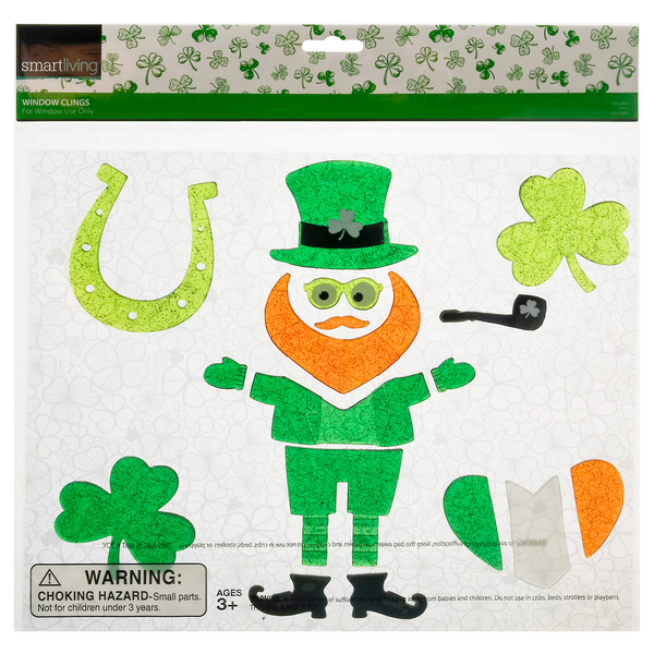Smart Living Window Clings St. Patrick's Day Leprechaun