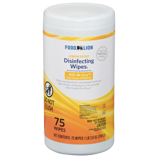 Save on Food Lion Disinfecting Wipes Lemon Scent Order Online Delivery ...