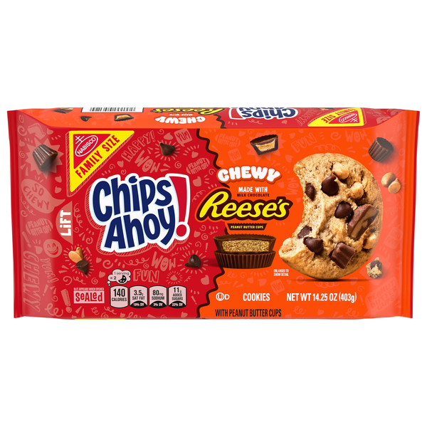 Nabisco Chips Ahoy! Chewy Reese's Peanut Butter Cup Chocolate Chip Cookies