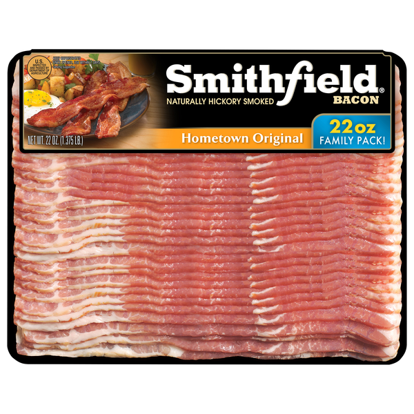 Smithfield Hickory Smoked Hometown Original Bacon Sliced Family Pack