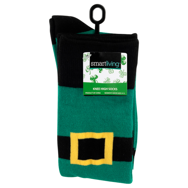 Smart Living St. Patrick's Day Women's Knee High Socks Size 9-11