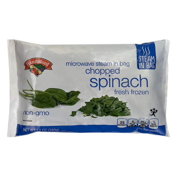 Hannaford Steam In Bag Chopped Spinach Frozen