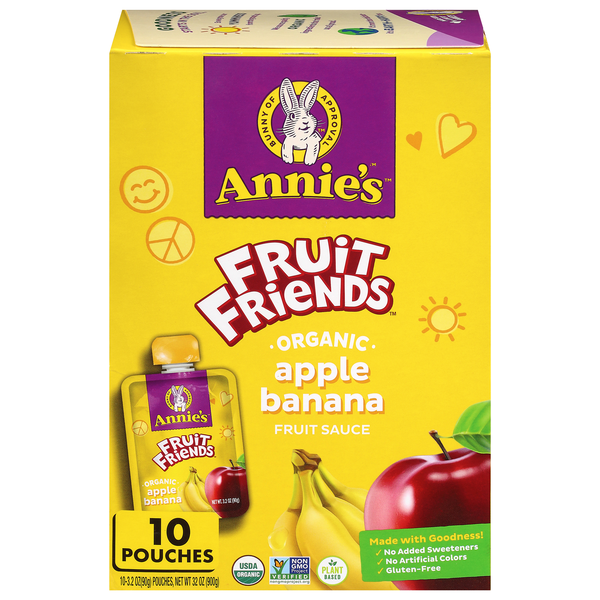 Annie's Fruit Friends Organic Apple Banana Fruit Sauce - 10 ct