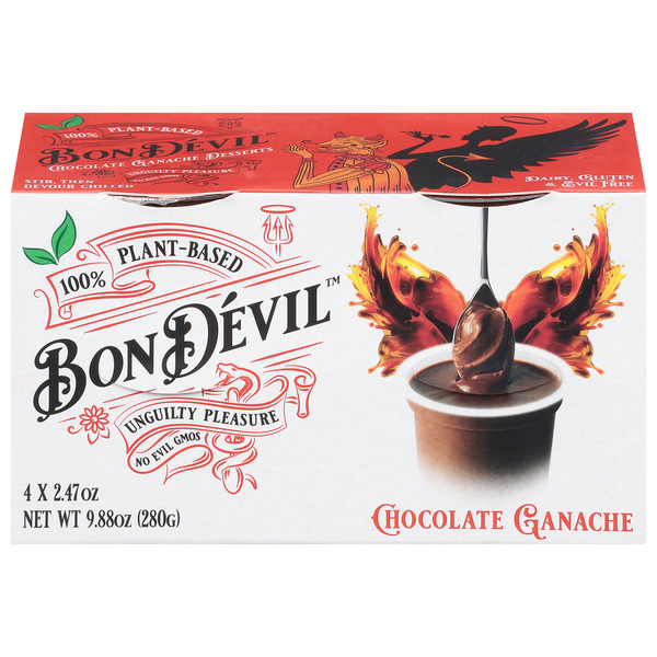 Bon Devil Plant-Based Dairy Free Chocolate Ganache - 4 ct