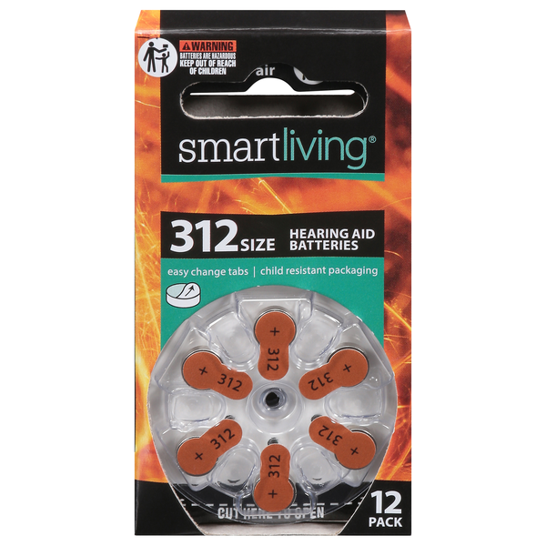 Smart Living Hearing Aid Batteries Size 312