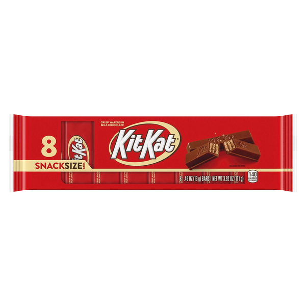 KIT KAT Milk Chocolate Crisp Wafers Candy Bars Snack Size - 8 ct