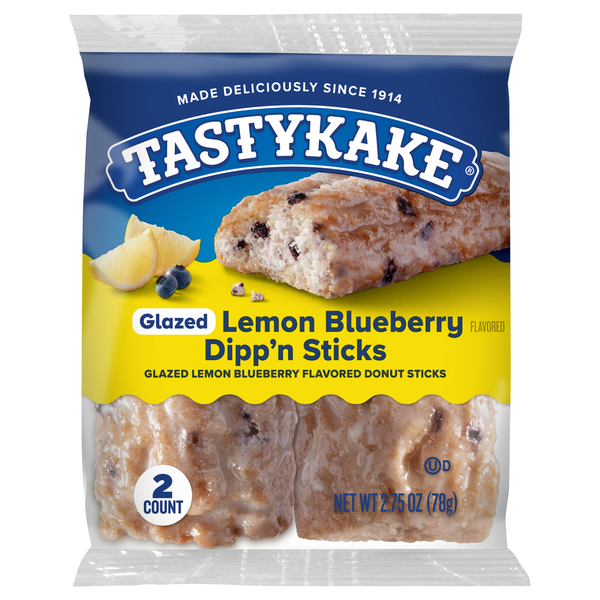 Tastykake Glazed Lemon Blueberry Dipp'n Donut Sticks - 2 ct