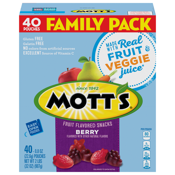 Mott's Fruit Flavored Snacks Berry Family Pack - 40 ct