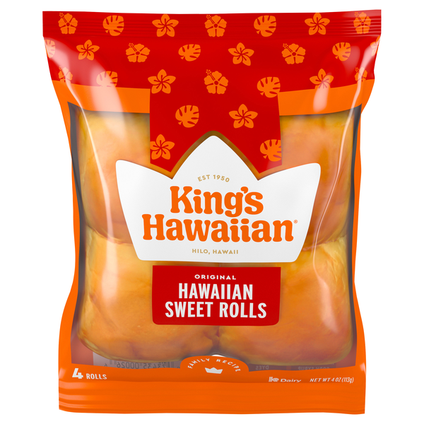 King's Hawaiian Original Hawaiian Sweet Dinner Rolls - 4 ct