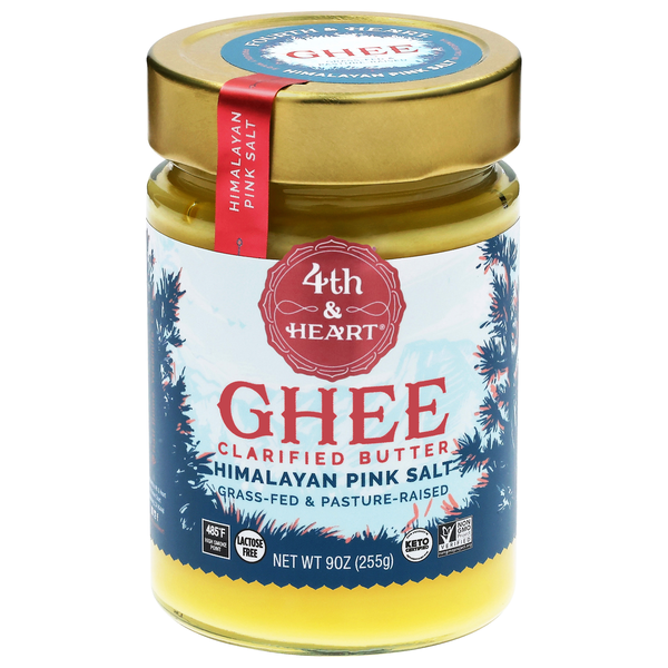 4th & Heart Gluten Free Grass-Fed Pink Salt Ghee (Clarified Butter)