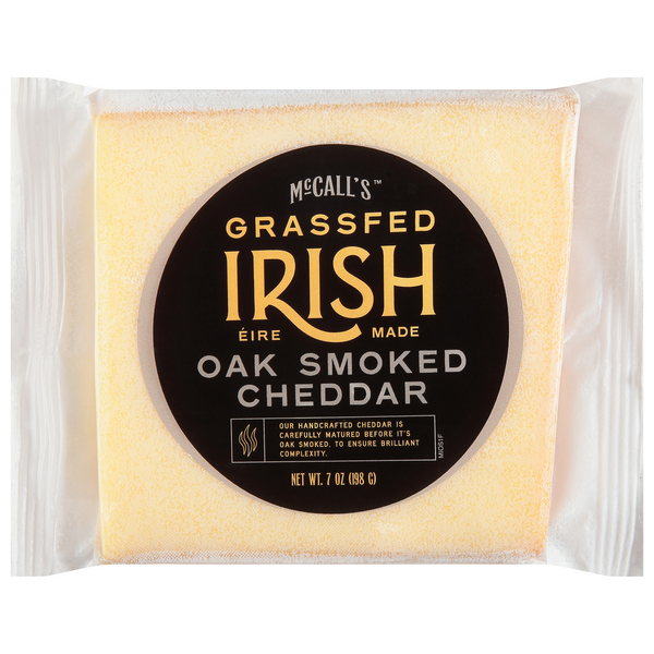 McCall's Imported Grass-Fed Oak Smoked Irish Cheddar Cheese Block