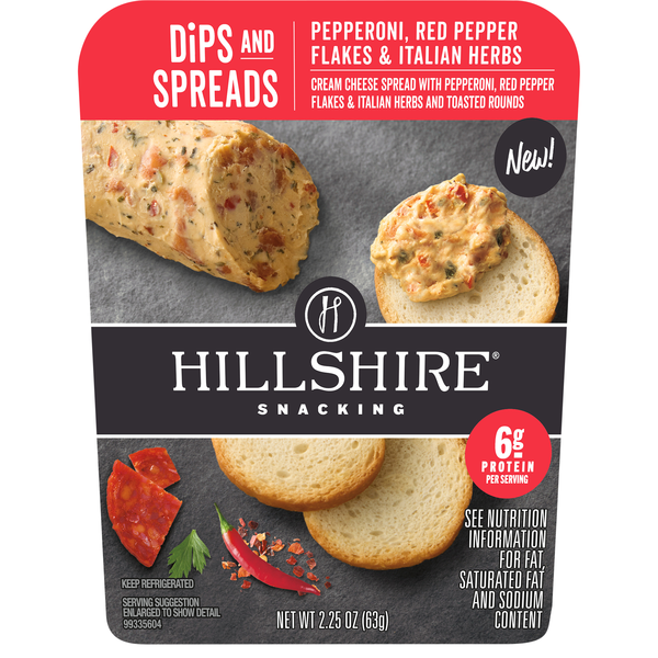 Hillshire Snacking Pepperoni Red Pepper Flakes & Herb Dip & Spread