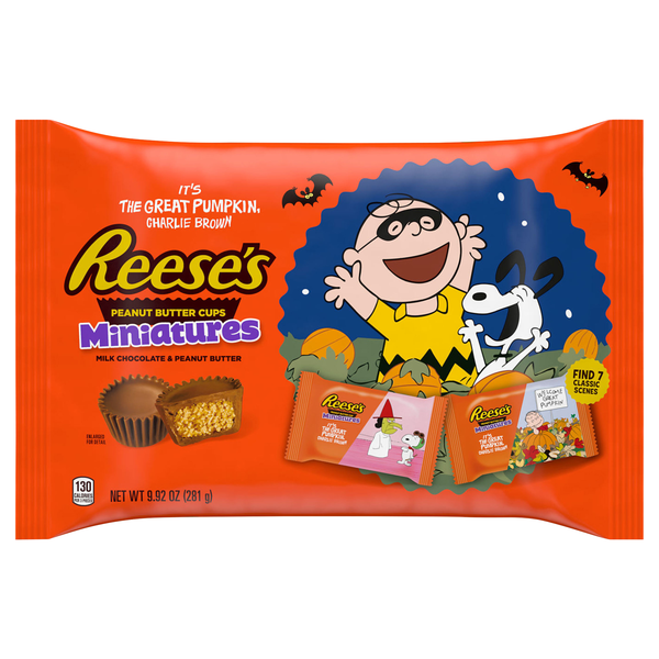 Reese's Miniatures Charlie Brown Peanut Butter Cups Halloween Candy