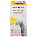 Food Lion 13 Gallon Tall Kitchen Flap Tie Bags