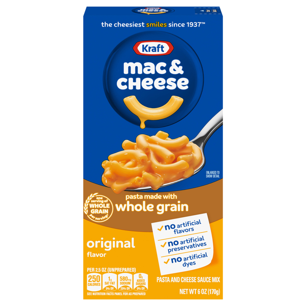 Kraft Original Flavor Whole Grain Mac & Cheese Dinner