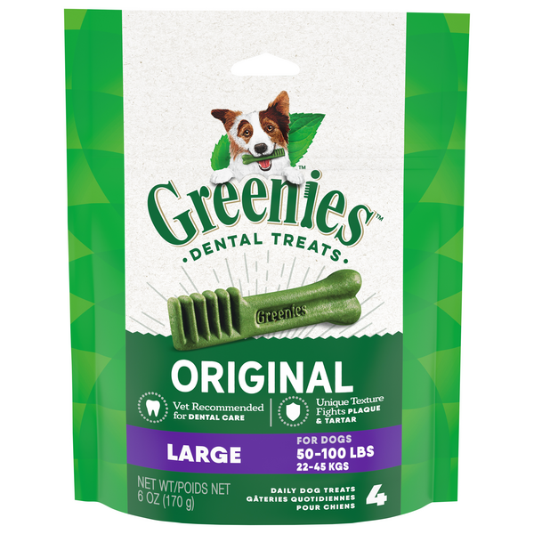 GREENIES Original Large Adult Dental Dog Treats - 4 ct