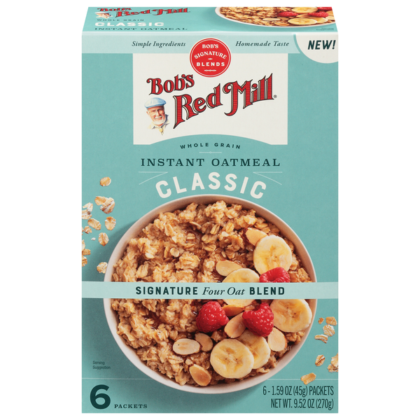 Bob's Red Mill Whole Grain Classic Instant Oatmeal - 6 ct