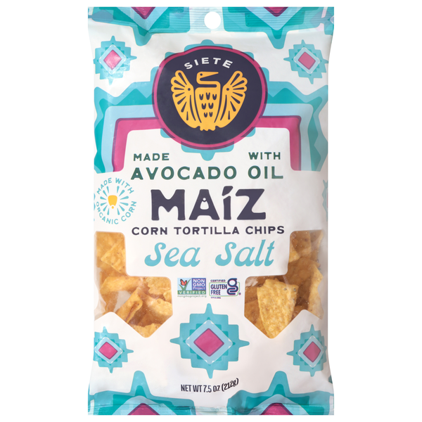 Siete Gluten Free Maiz Avocado Oil Sea Salt Corn Tortilla Chips