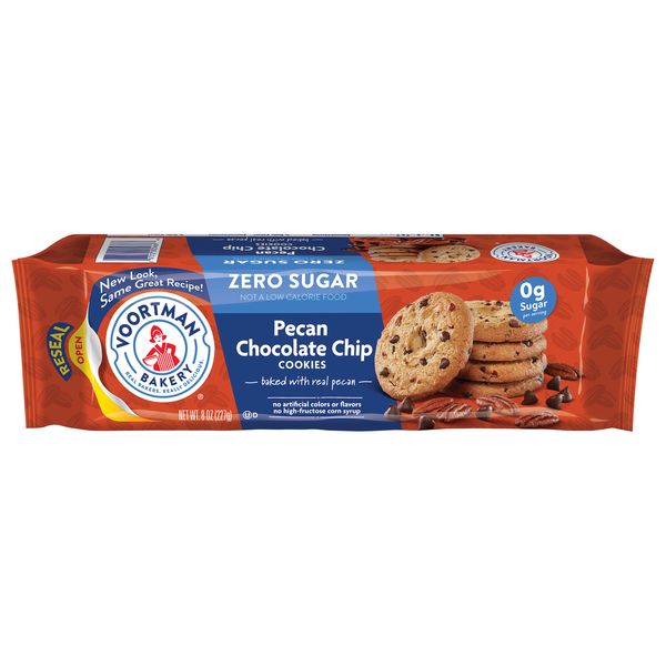 Save on Voortman Zero Sugar Pecan Chocolate Chip Cookies Order