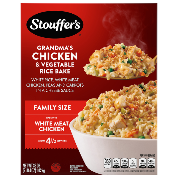 Stouffer's Grandma's Chicken & Vegetable Rice Bake Family Size Frozen Meal