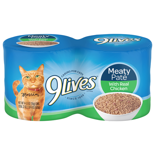 9Lives Savory Classics Meaty Pate Chicken Wet Cat Food - 4 ct