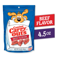 Canine Carry Outs Beef Flavor Dog Treat Snacks