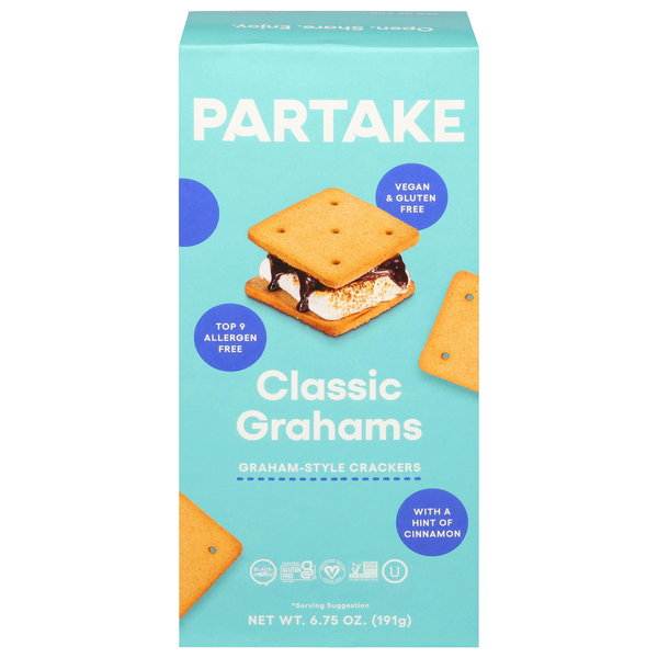Partake Vegan & Gluten Free Plant-Based Classic Graham Crackers