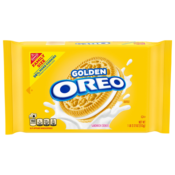 OREO Golden Sandwich Cookies Family Size
