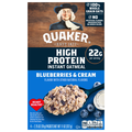 Quaker Blueberries & Cream High Protein Instant Oatmeal - 4 ct