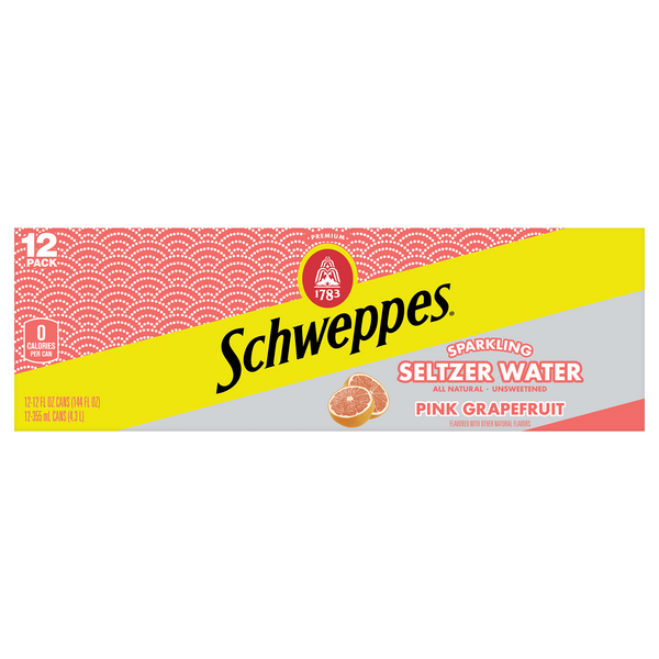 Save on Schweppes Sparkling Seltzer Water Pink Grapefruit 12 pk Order
