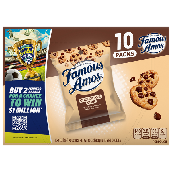 Famous Amos Bite-Size Chocolate Chip Cookies - 10 ct